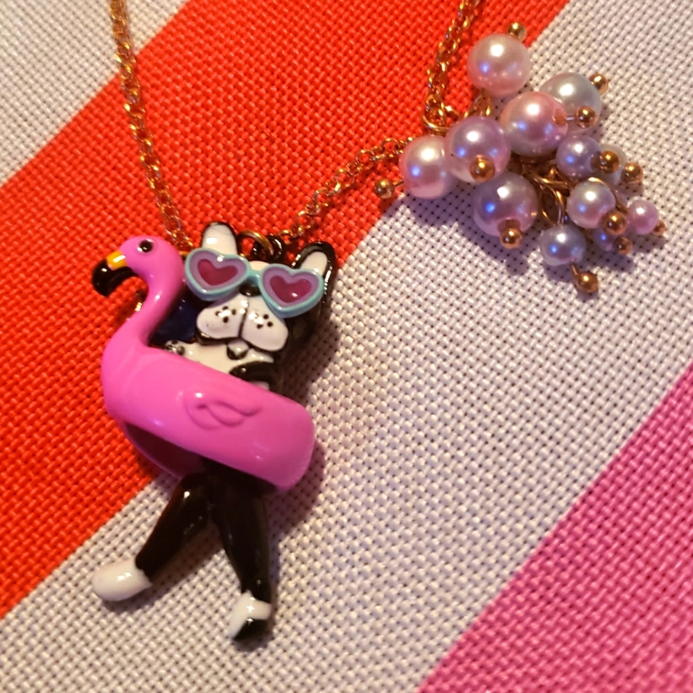 Betsey Johnson Pool Pup Necklace